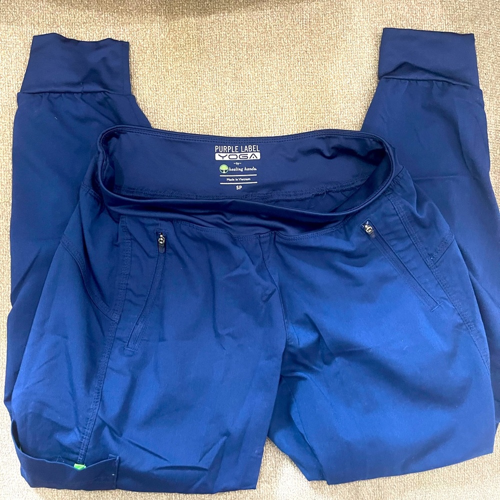 petite navy scrub pants - joggers